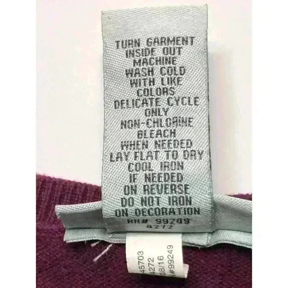 Catherines 2X 100% cotton cardigan pearl snap rhinestones long sleeve purple - Picture 4 of 5